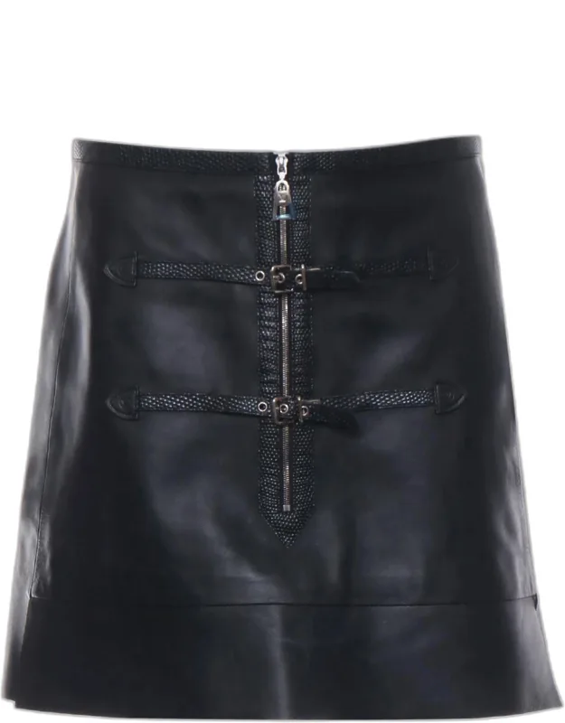 Vintage Leather Mini Skirt