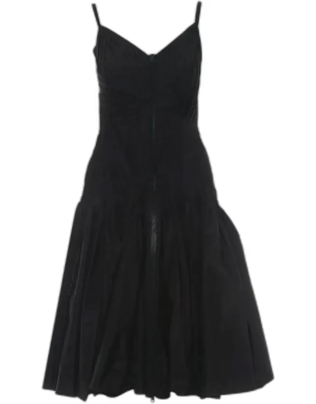 Zip Up Pleated Nylon Dress