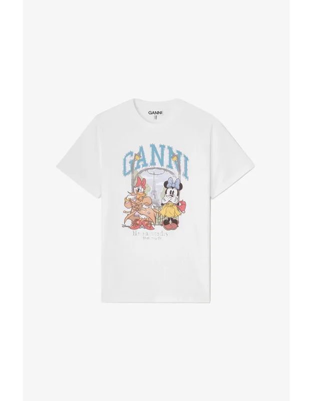 White T-shirt With Minnie Mouse & Daisy Duck