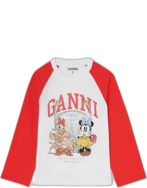 White T-shirt With Minnie Mouse & Daisy Duck