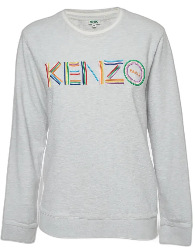 Logo Embroidered Jersey Crewneck Sweatshirt