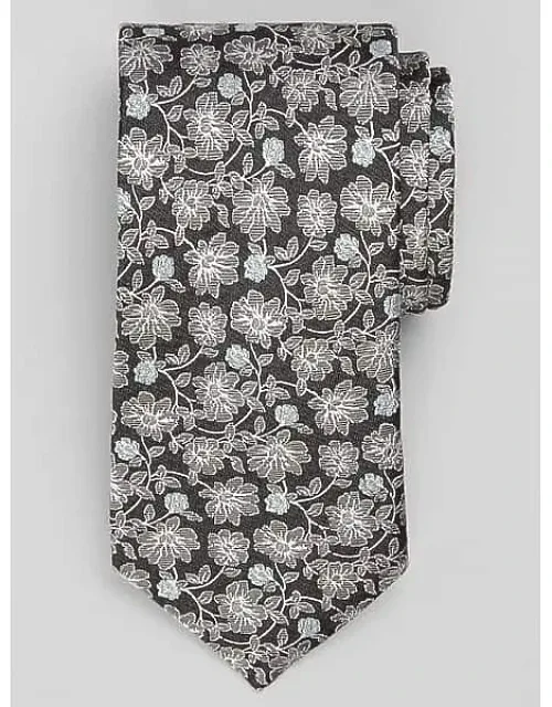 Two-tone Floral Silk Tie
