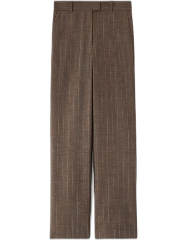 Pinstripe Wool Trousers