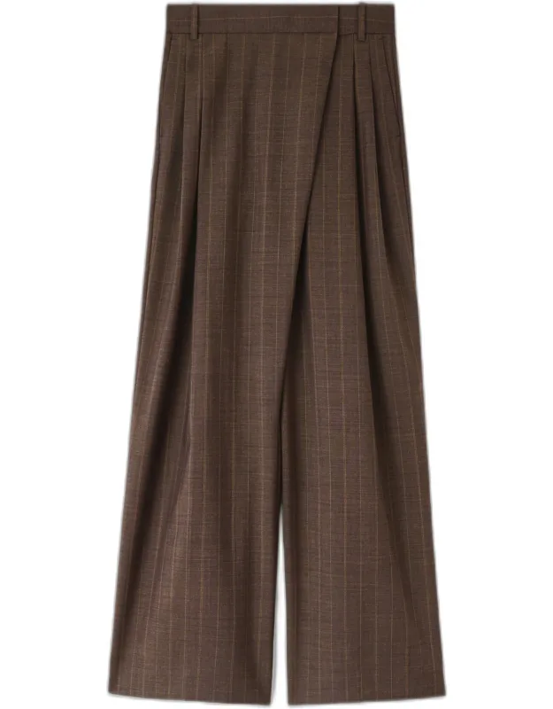 Pinstripe Wool Trousers