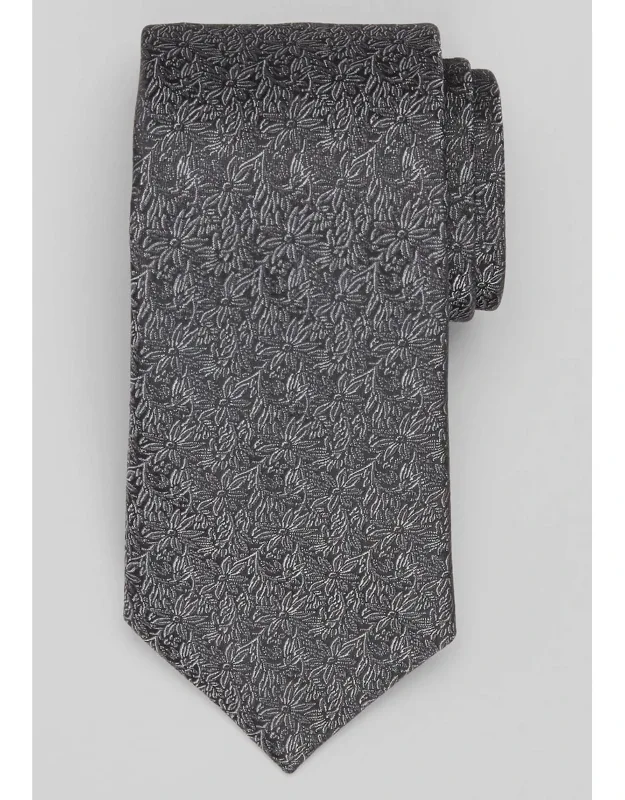 Tonal Linear Floral Tie