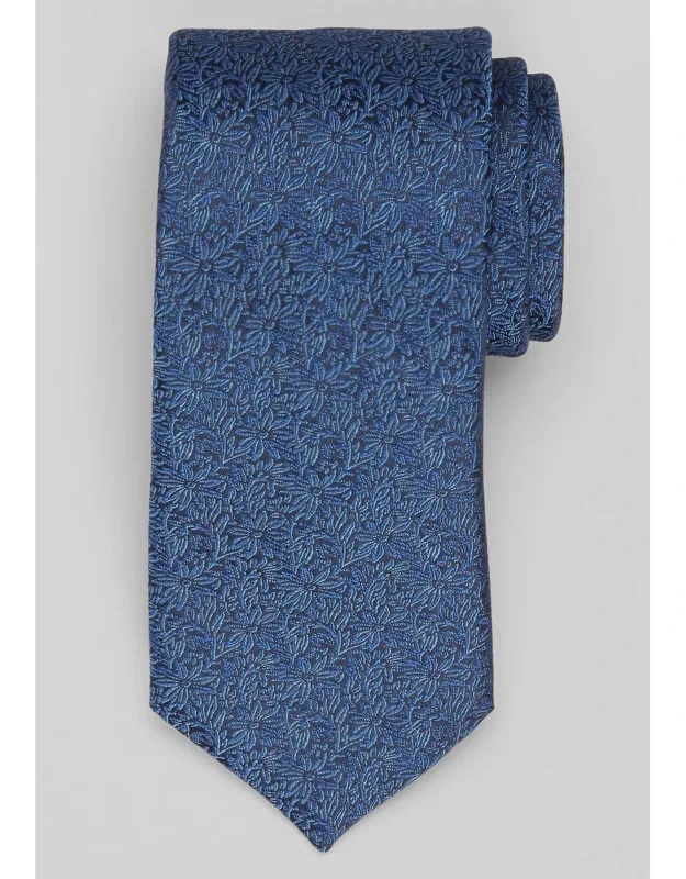 Tonal Linear Floral Tie