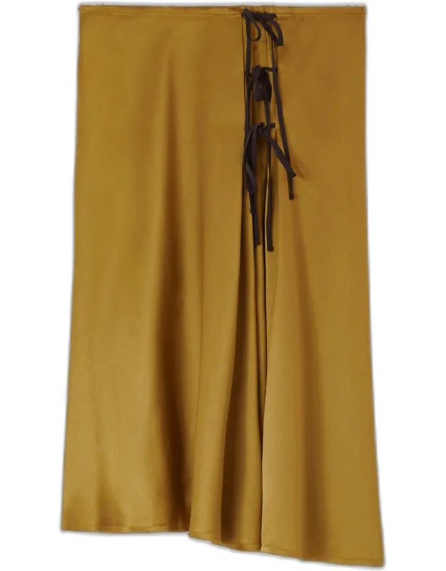 Olive Skirt In Satin