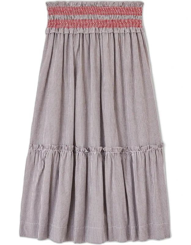 Convertible Skirt In Check Cotton