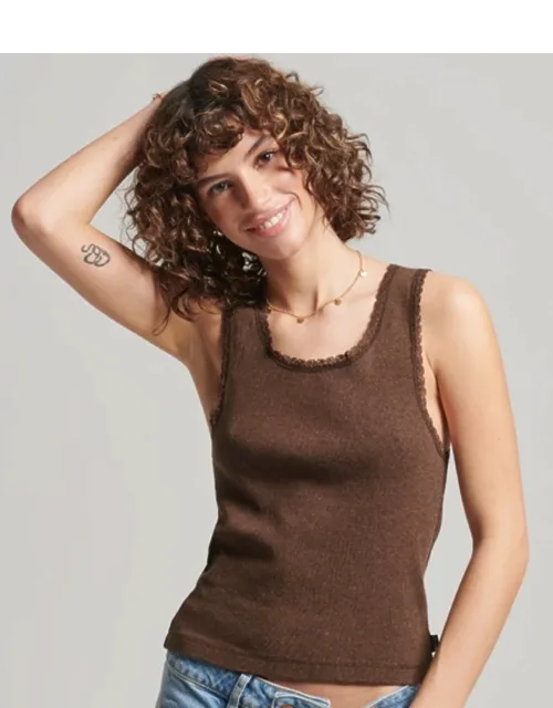 Athletic Essentials Lace Trim Vest Top
