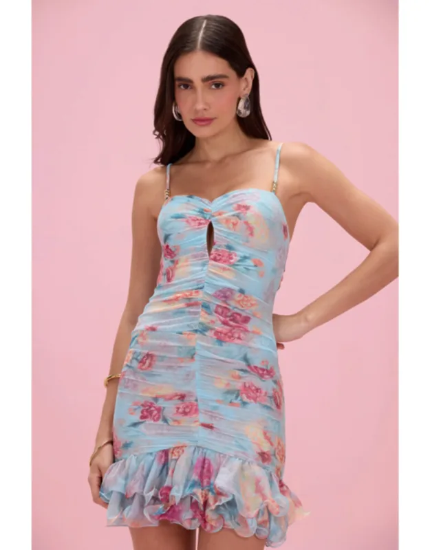 Flora Mist Mini Dress