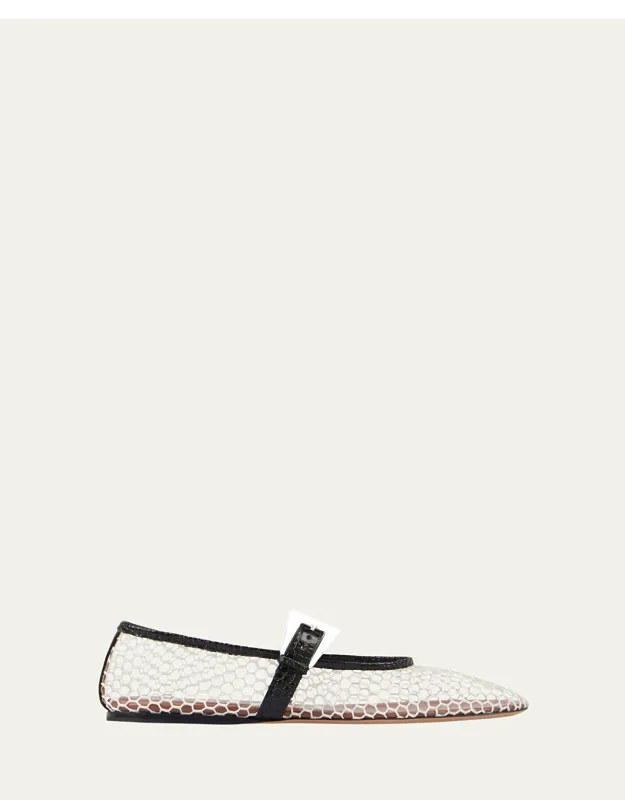Net Mary Jane Ballerina Flats