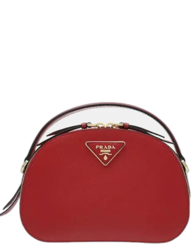Odette Small Saffiano Lux Leather Top Handle Bag