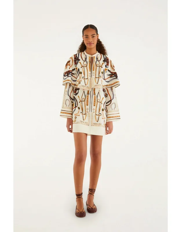 Equestrian Scarf Cape Mini Dress