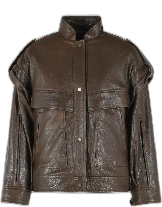 Leather Bomber Jacket
