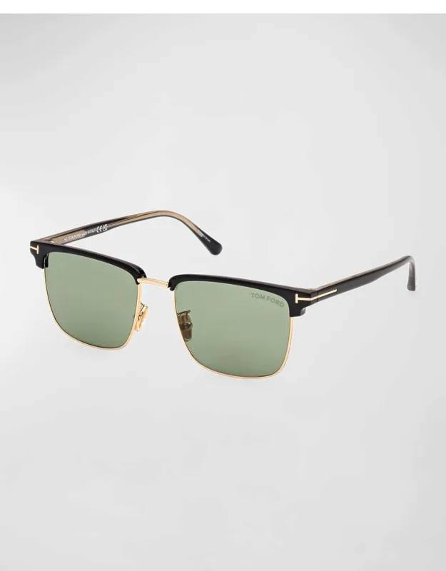 Half-rim Square Sunglasses