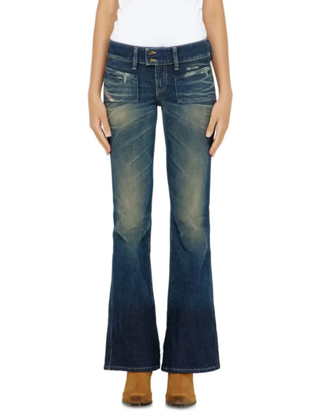 Diesel Bootcut Jeans Low Waist With Bootcut Fit And Slim Leg