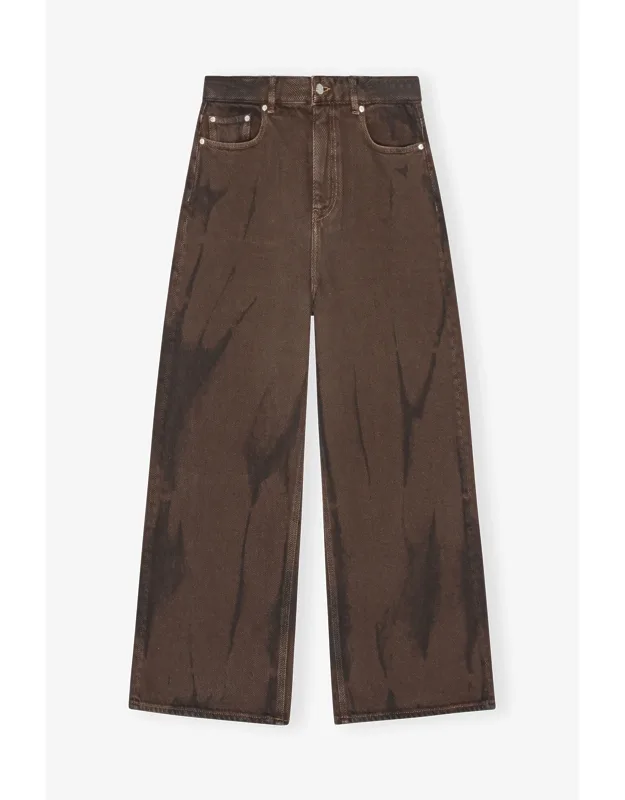 Baggy Wide Jeans In Overdyed Denim