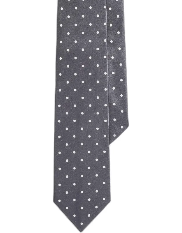 Polka Dot Woven Satin Silk Tie