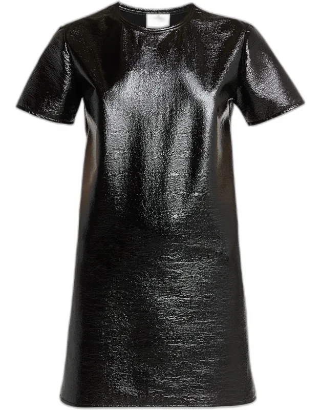 Shiny Vinyl Mini Dress