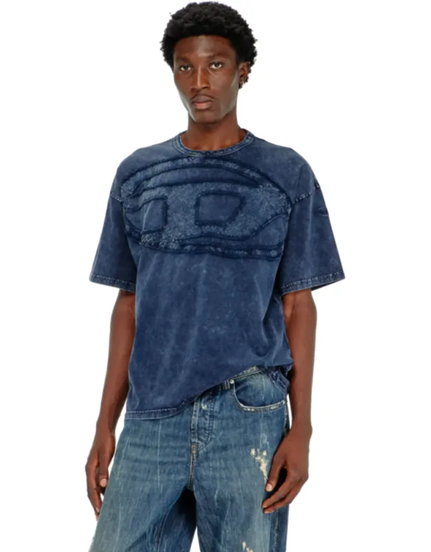 Relaxed Cotton T-shirt With Oval D Applique