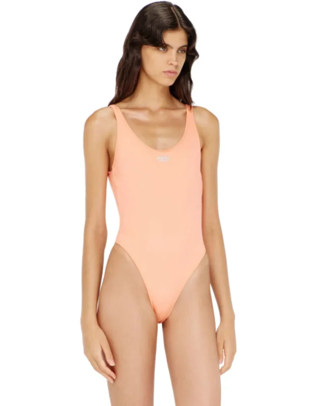 Swimsuit With Crystal Oval D Logo