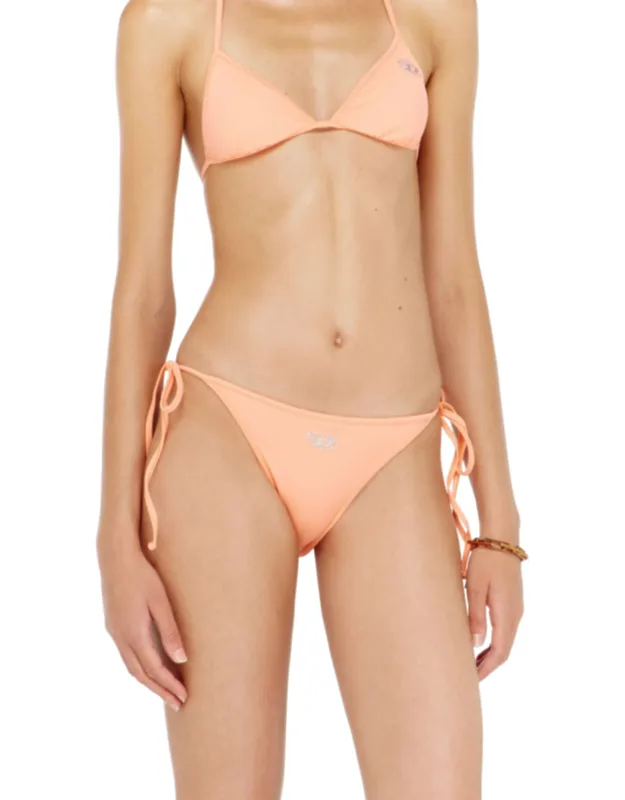 Tie-side Bikini Bottoms With Crystal Oval D