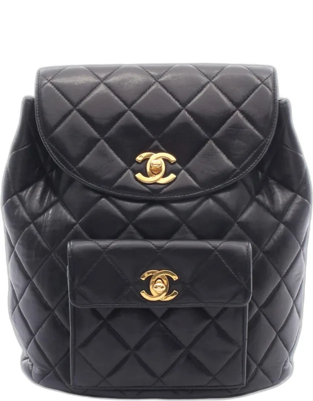 Duma Medium Lambskin Leather Backpack Bag