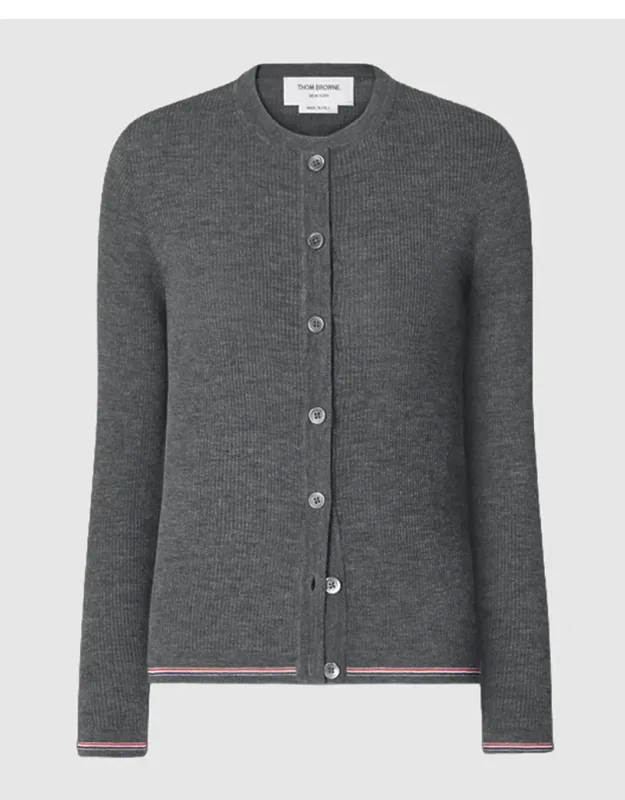 Merino Wool Rib Stitch Cardigan