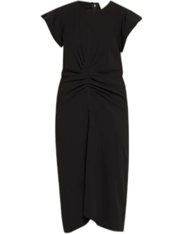 Gathered Waist Midi Dress