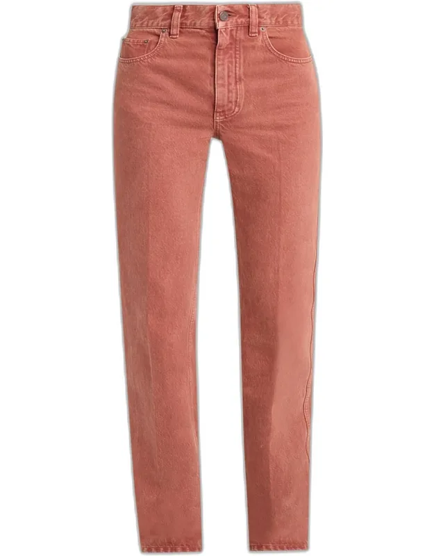 Mid-rise Straight-leg Denim Trousers