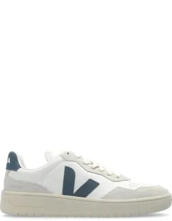 Veja V-90 Sneakers With Suede Panelling And Round Toe