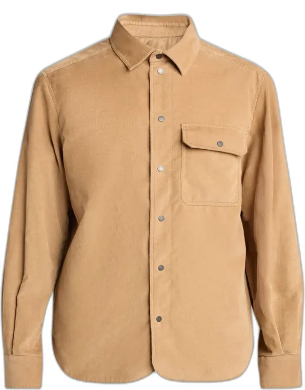 Cotton-leather Shirt Jacket