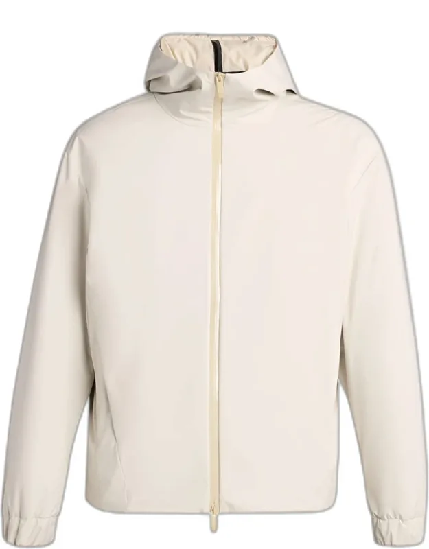 Down Zip-front Hoodie