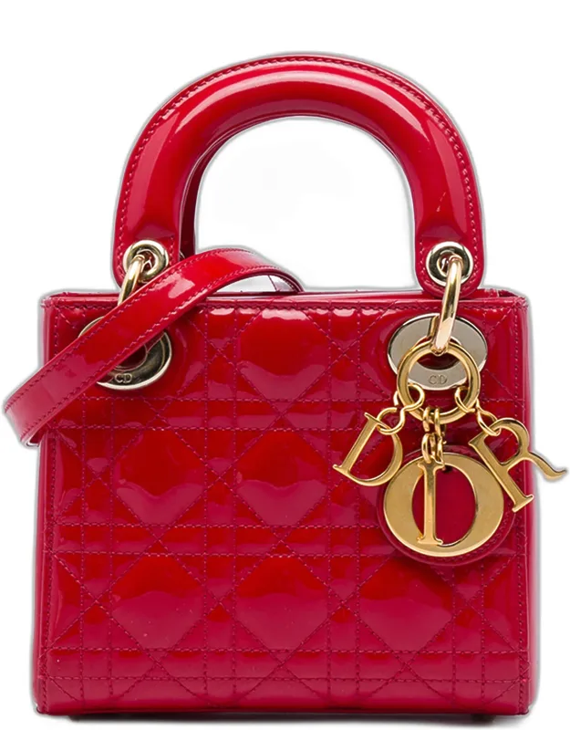 Mini Patent Calfskin Leather Top Handle Bag