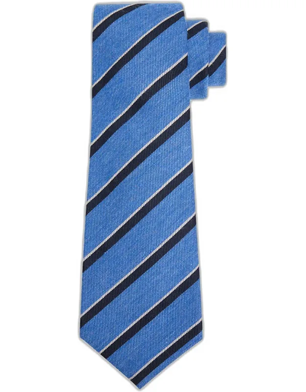 Stripe Silk Sevenfold Tie