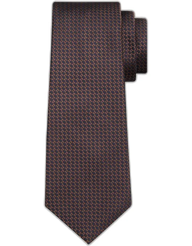 Abstract Woven Silk Sevenfold Tie