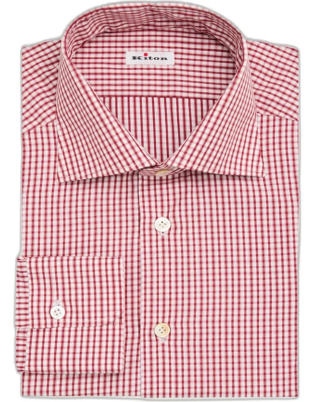 Cotton Micro-check Dress Shirt