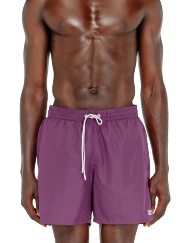 Swim Shorts With Metallic Oval D Logo
