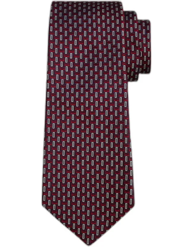 Abstract Silk Sevenfold Tie