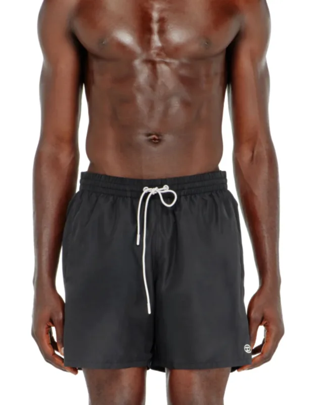 Swim Shorts With Metallic Oval D Logo