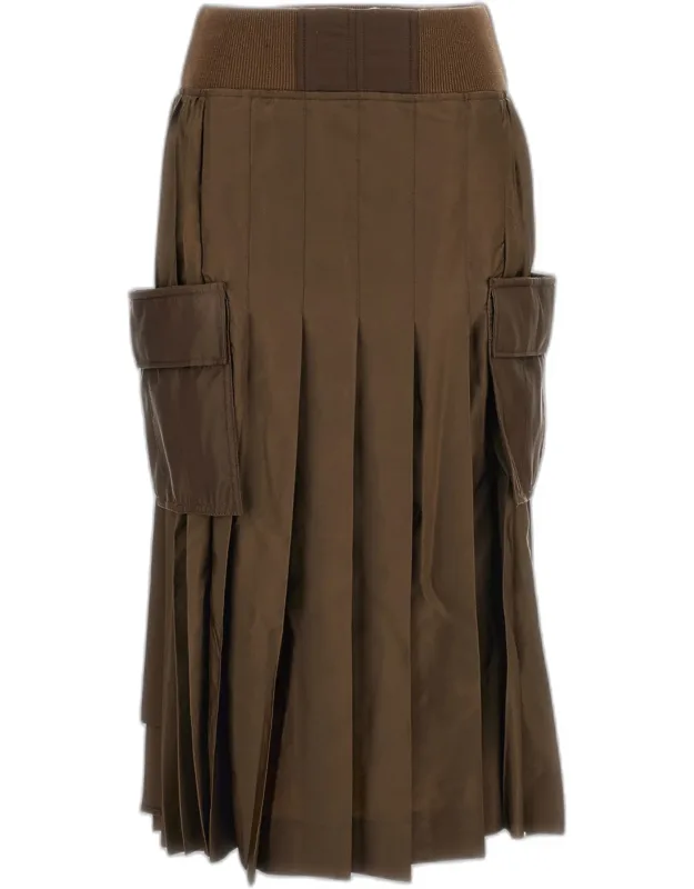 Nylon Twill Skirt