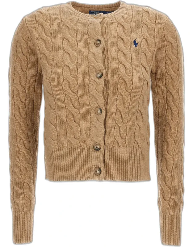 Cropped Cable-knit Cardigan