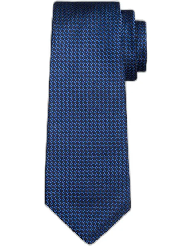 Abstract Woven Silk Sevenfold Tie