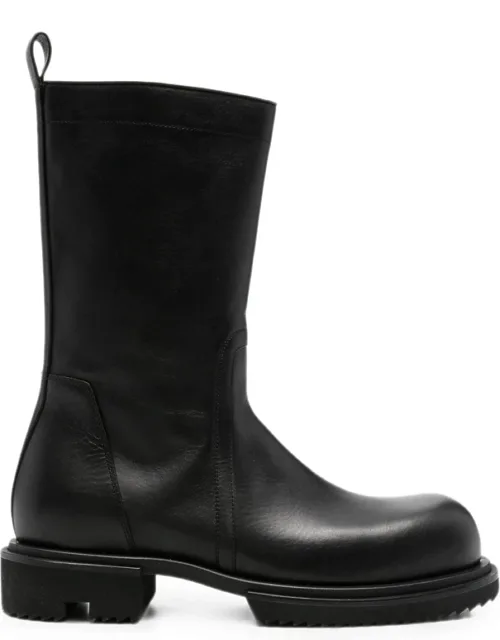 Side-zip Leather Boots