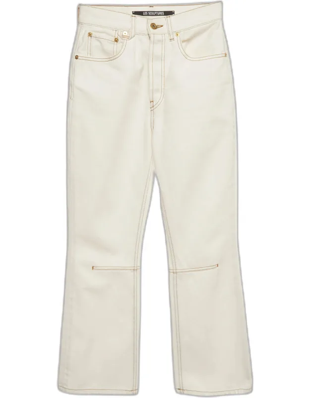 Les Sculptures Denim Straight Leg Jeans