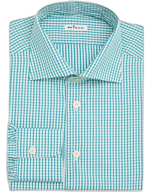 Micro-check Cotton Dress Shirt