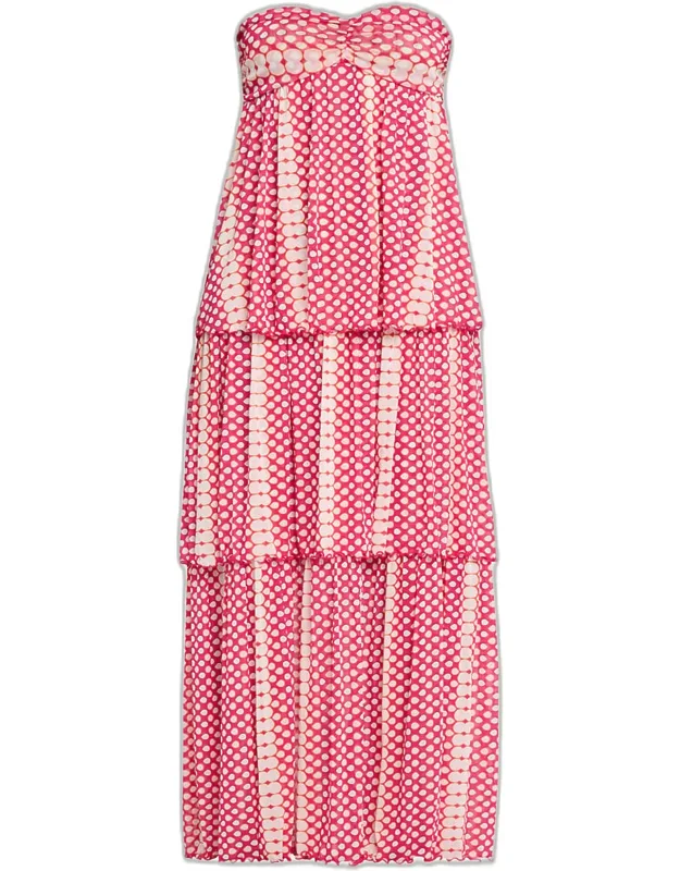 Tiered Polka Dot Maxi Dress