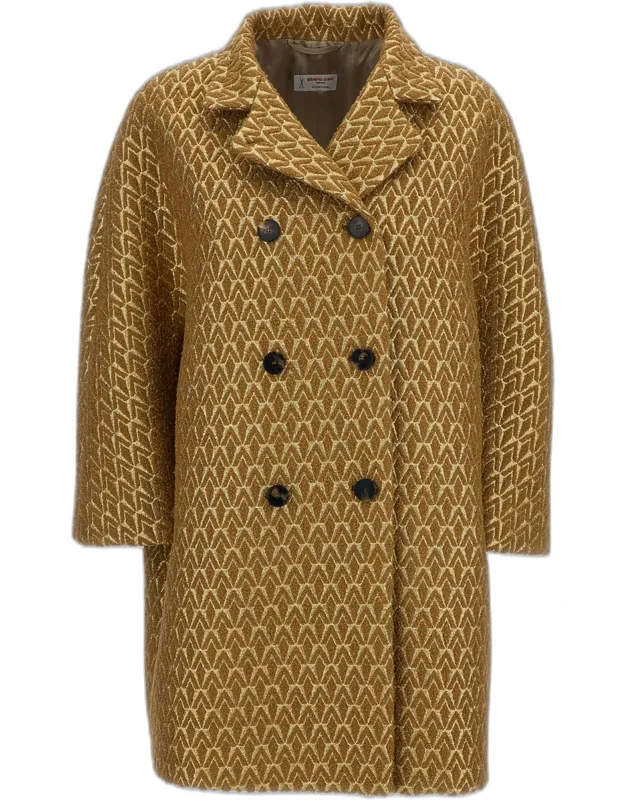 Double-breasted Jacquard Coat.