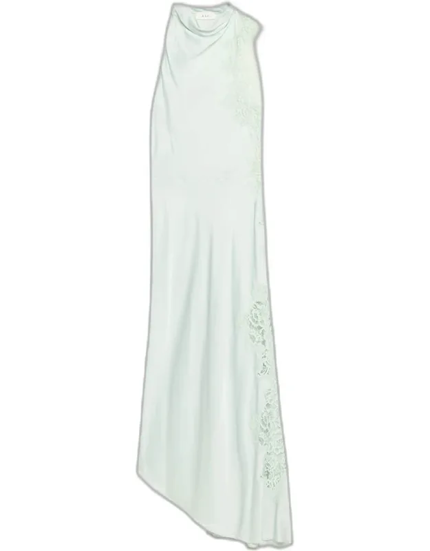 Satin And Lace Maxi Dress