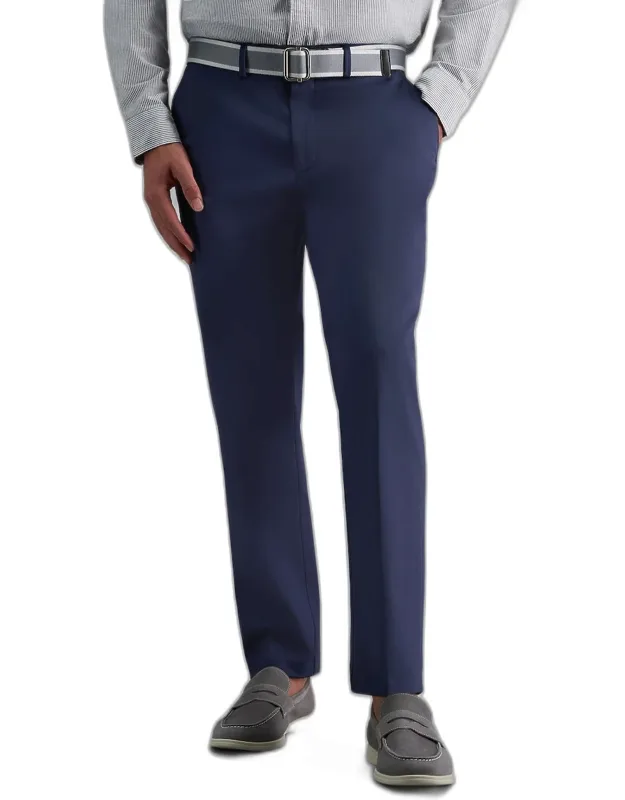 Haggar Slim Straight Fit Iron-free Premium Flat Front Khaki Pants
